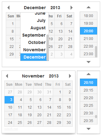 jQuery日期和时间选择插件DateTimePicker