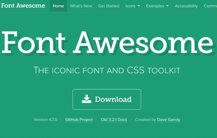 Font Awesome图标字体库和CSS框架